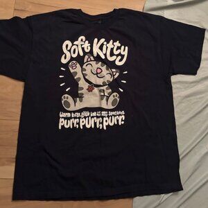 Size 2x 2 x womens tee shirt sheer black kitty cat fun xxl big bang theory